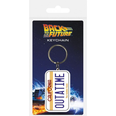 Back to the Future Rubber Keychain License Plate 6 cm 