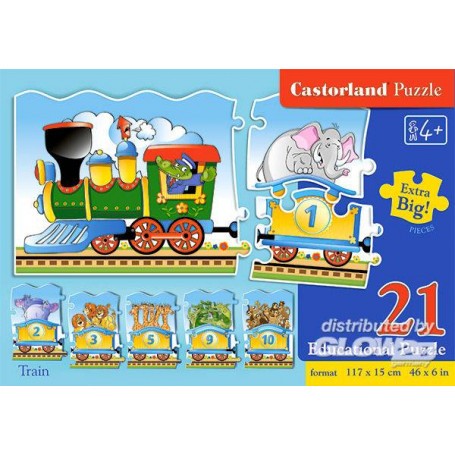 Train, puzzel 21 delen Puzzels