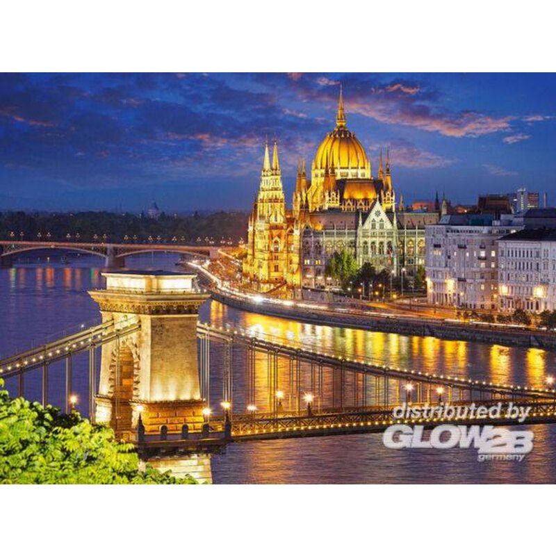 Boedapest uitzicht in de schemering, puzzel 2000 stuks Puzzels