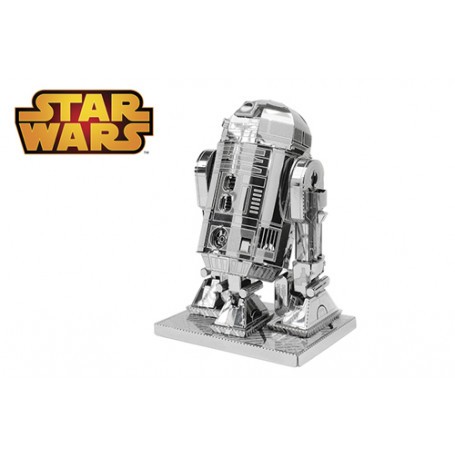 MetalEarth: STAR WARS R2-D2 6.93x4.95x3.47cm, metalen 3D-model met 2 vellen, op kaart 12x17cm, 14+ Metalen bouwmodell