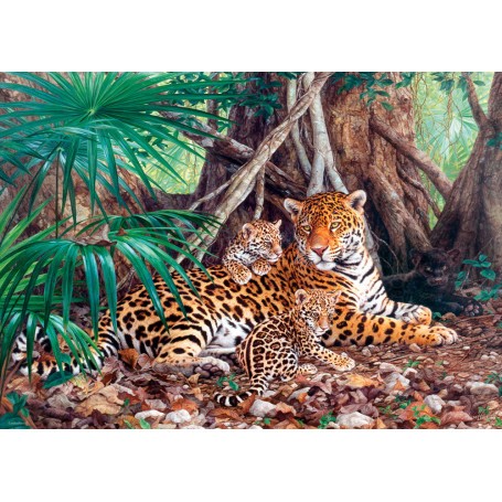 Puzzel Jaguars in de jungle 