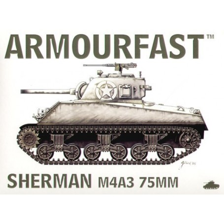 M4A3 Sherman 75mm gun: the pack includes 2 snap together tank kits Bouwmodell