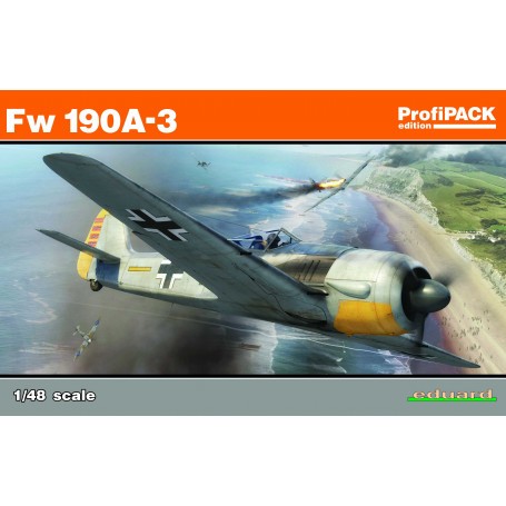 Focke-Wulf Fw-190A-3 ProfiPACK-editie van de Duitse WWII-jachtvliegtuigen Fw-190A-3 op schaal 1/48. De kit biedt het vliegtuig m