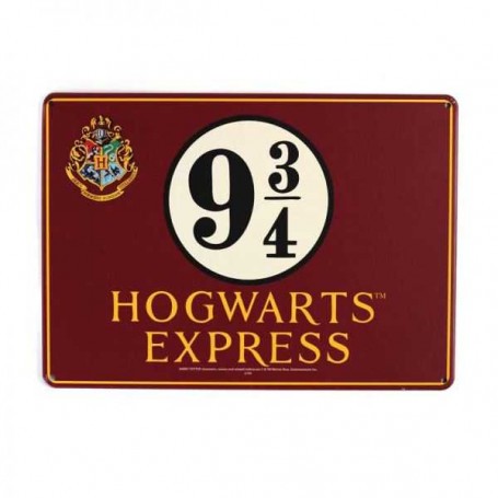Harry Potter metalen paneelplatform 9 3/4 21 x 15 cm 