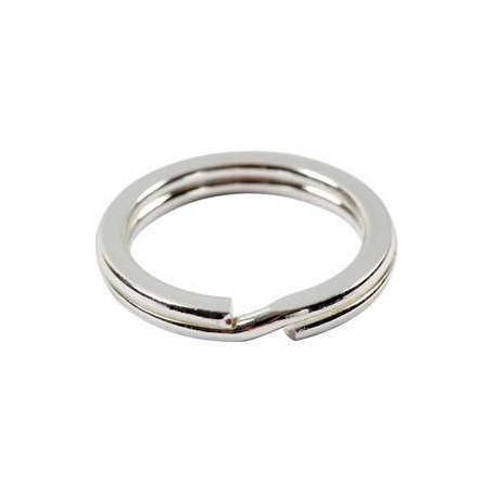 Splitring, d: 15 mm, verzilverd, 15stuks Sleutelhangers, ringen en accessoires
