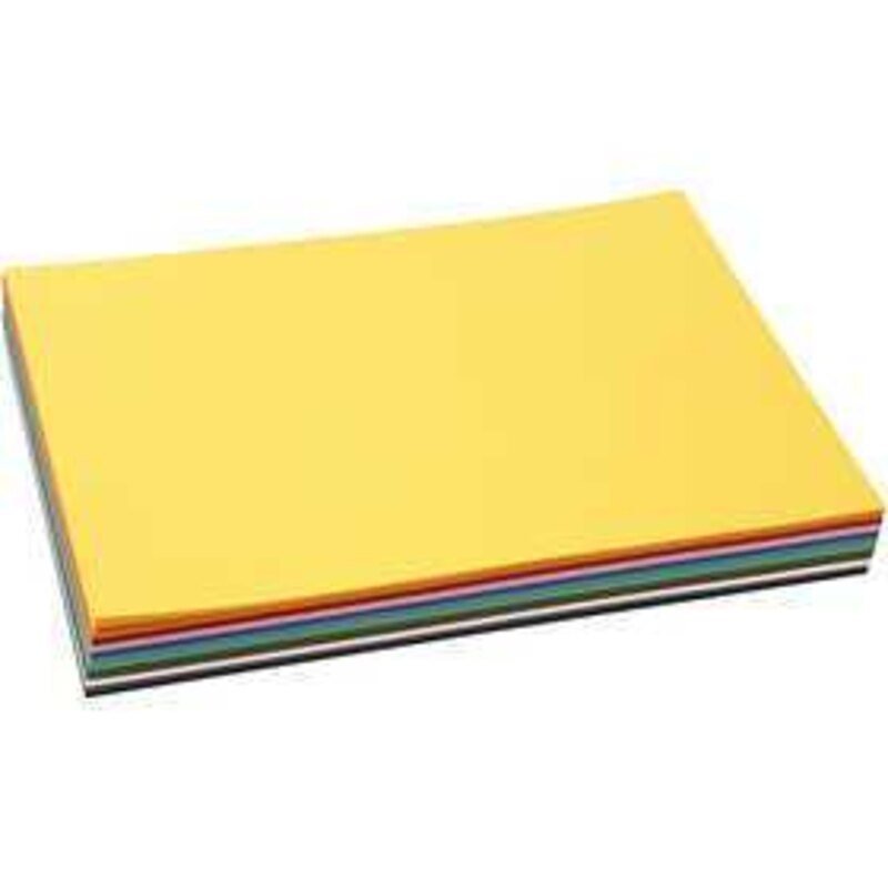 Gekleurd karton, A4 210x297 mm,  180 gr, 120div vellen Karton & Papier