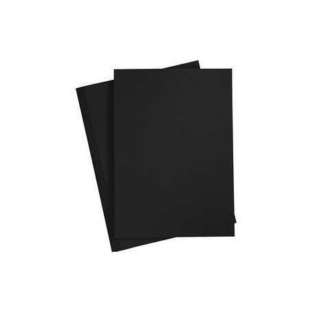 Karton, zwart, A4 210x297 mm,  220 gr, 10stuks Karton & Papier