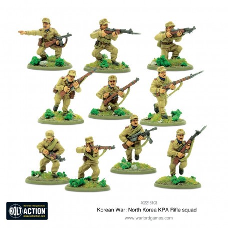 Noord-Koreaanse KPA Rifle Squad Figuur spelletjes: uitbreidingen en dozen met figuren