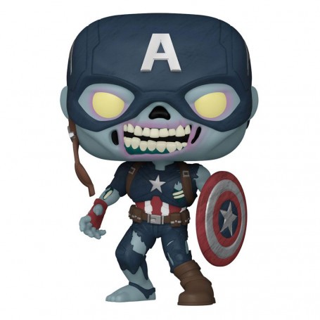 Marvel Wat als...? KNAL! TV Vinyl Figuur Zombie Captain America 9 cm Pop figuren