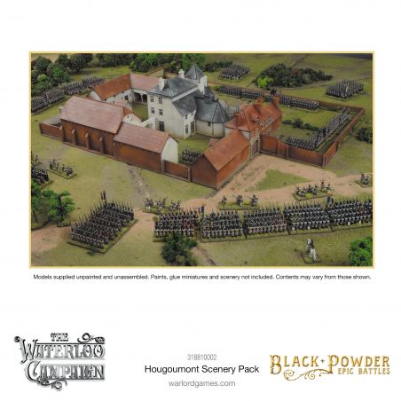 Epische veldslagen: Waterloo - Hougoumont-landschapspakket Figuur spelletjes: uitbreidingen en dozen met figuren