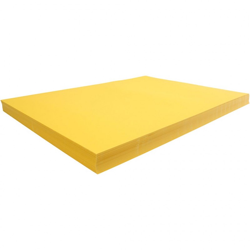 Gekleurd karton, zonnegeel, 50x70 cm, 270 gr, 100 vellen/1 Pq. 