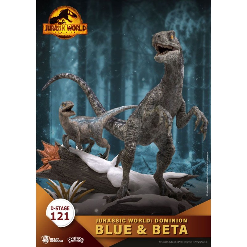 BKDDS-121 Jurassic World: The World After D-Stage PVC Diorama Blauw & Beta 13 cm