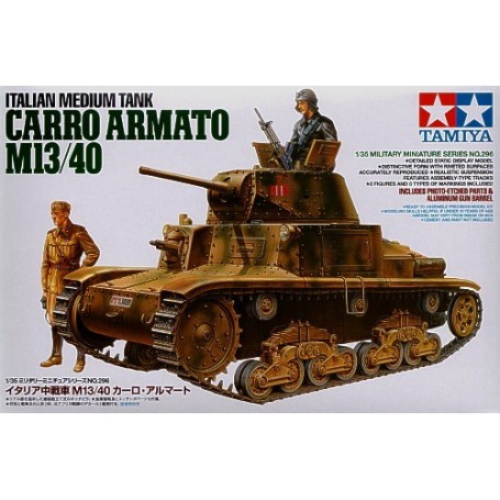 Italian Carro Armato M13/40 Medium Tank with 2 figures Bouwmodell