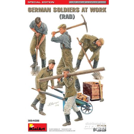 Speciale editie van Duitse soldaten aan het werk (RAD). Bouwmodell