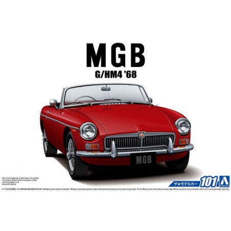 MGB GT MK.2 BLMC G/HM4 1968 cabriolet met chromen bumpers Bouwmodell