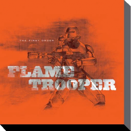 STAR WARS - Canvas 40X40 '38mm' - Episode VII - Flametrooper Oranje 
