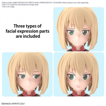 30MS - Option Face Parts Facial Expression Set 5 (Color B) - Model Kit 