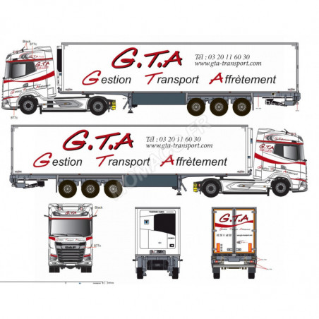 DAF XG AANHANGWAGEN CHEREAU "GTA" Miniaturen vrachtwagens
