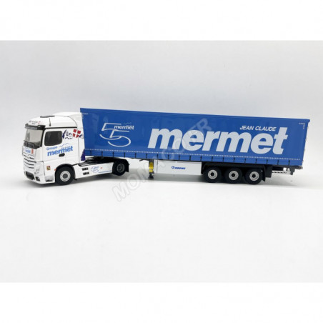MERCEDES-BENZ ACTROS 5 TAUTLINER TRAILER "JC MERMET 55 YEARS" Miniaturen vrachtwagens