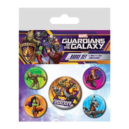 GUARDIANS OF THE GALAXY - Characters - Pack 5 Badges 