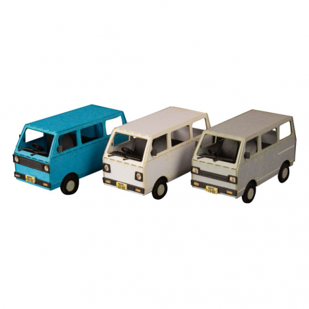 Original Illustration figurine 1/80 Town Corner Accessory Series Kei Van (white/blue/silver) 2 cm Modell