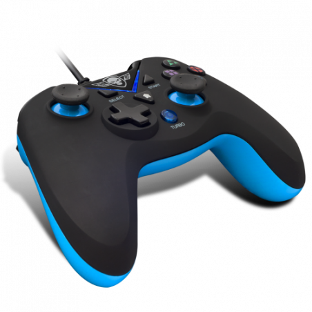Bekabelde XGP-controller - PS3 - PC - LED - Zwart en blauw