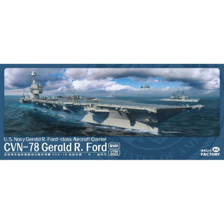 MAGIC FACTORY: 1/700; U.S. Navy Gerald R. Ford-class Aircraft Carrier- USS Gerald R. Ford CVN-78 Bouwmodell