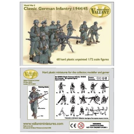 German Infantry 1944-45. 68 hard plastic figures Historische figuren