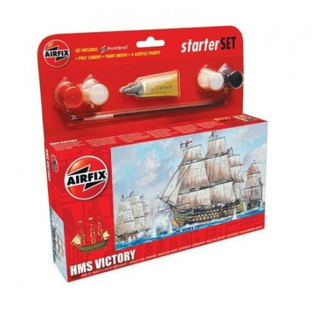 HMS Victory includes Acrylic paints, brushes and poly cement Bouwmodell