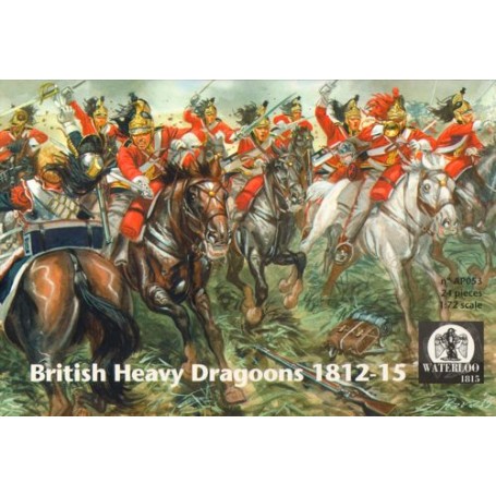 British Heavy Dragoons 1812-1815 (12 paarden en 12 Dragoon cijfers) Figuren