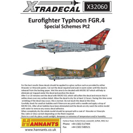 Sticker Eurofighter Typhoon FGR 4 29(F) Squadron 2015 Anniversary/Display (2)ZK349 GN-A 29(F) Squadron Flt Lt B. Westoby Brooks 